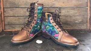 Size 39 Gypsy Boots - Turquoise Garden