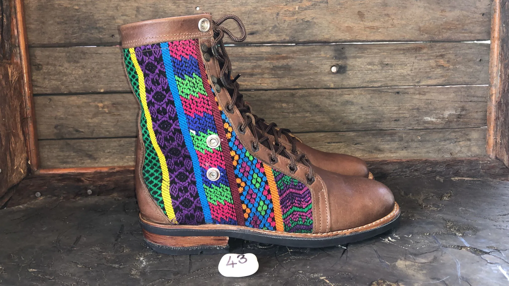 Size 43 Gypsy Boots - Happy Stripes