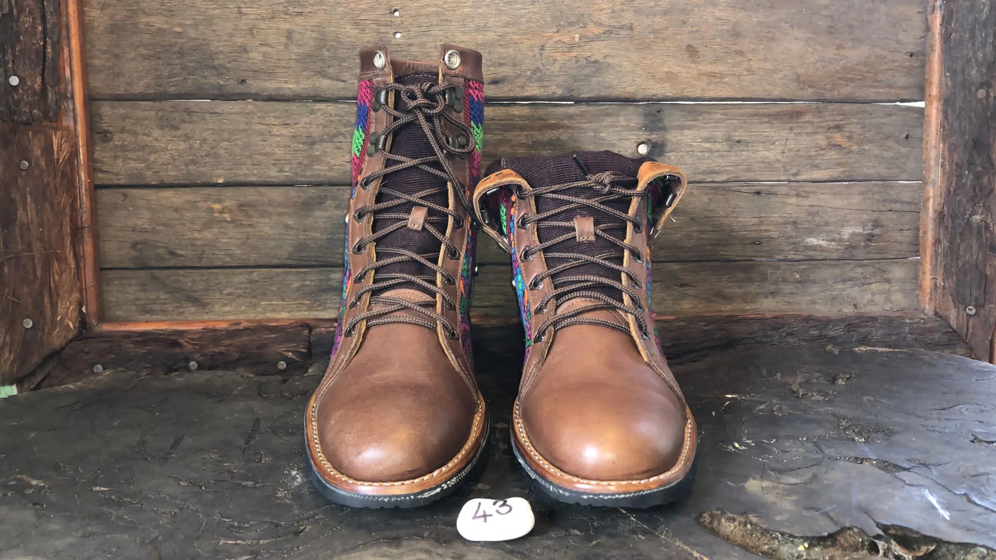 Size 43 Gypsy Boots - Happy Stripes