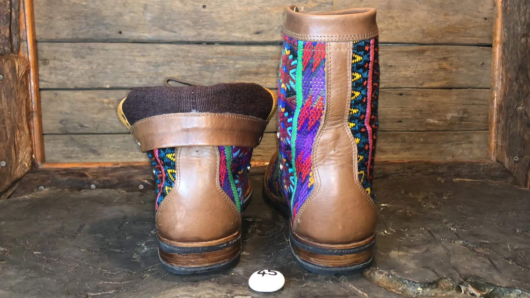 Size 45 Gypsy Boots - Zigzag Fiesta