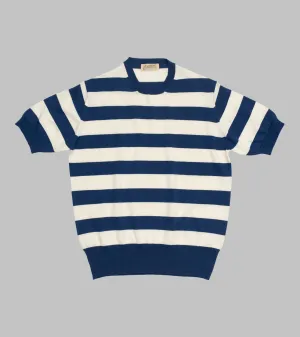 ‘Skipper’ Striped Tee Blue/Cream