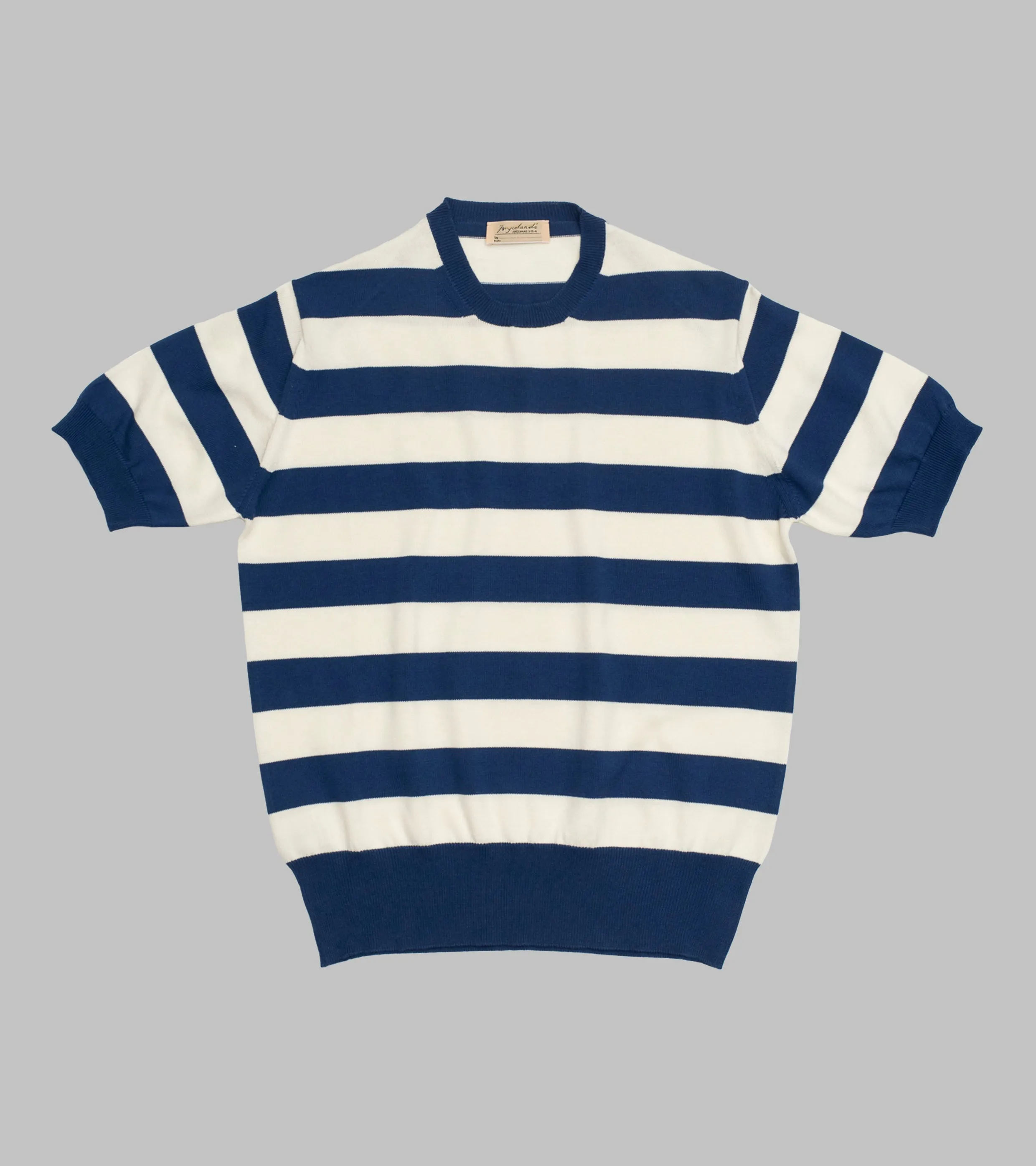 ‘Skipper’ Striped Tee Blue/Cream
