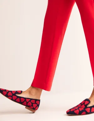 Slipper Cut Loafer-Navy, Red Heart