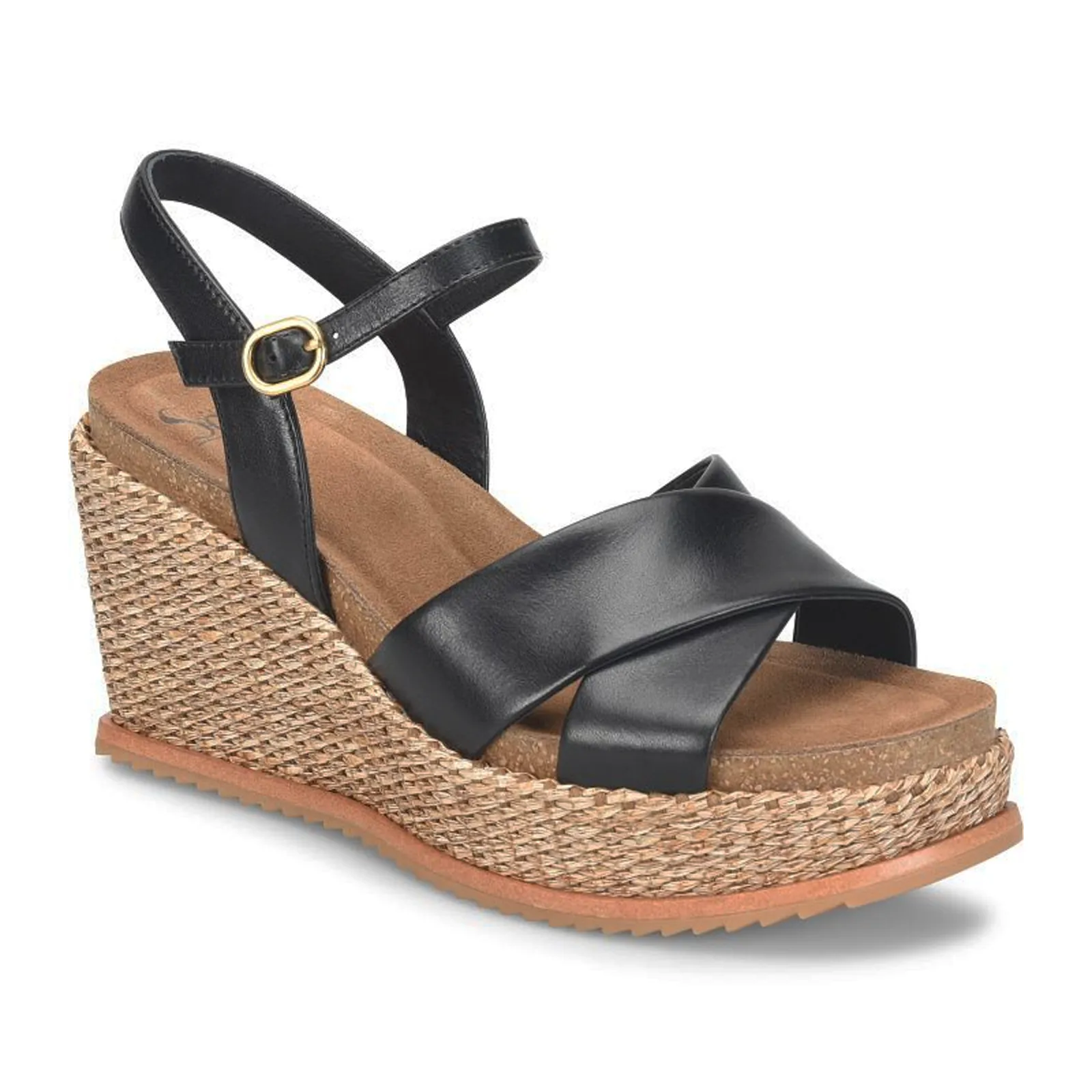 Sofft Diana Wedge Sandal (Women) - Black