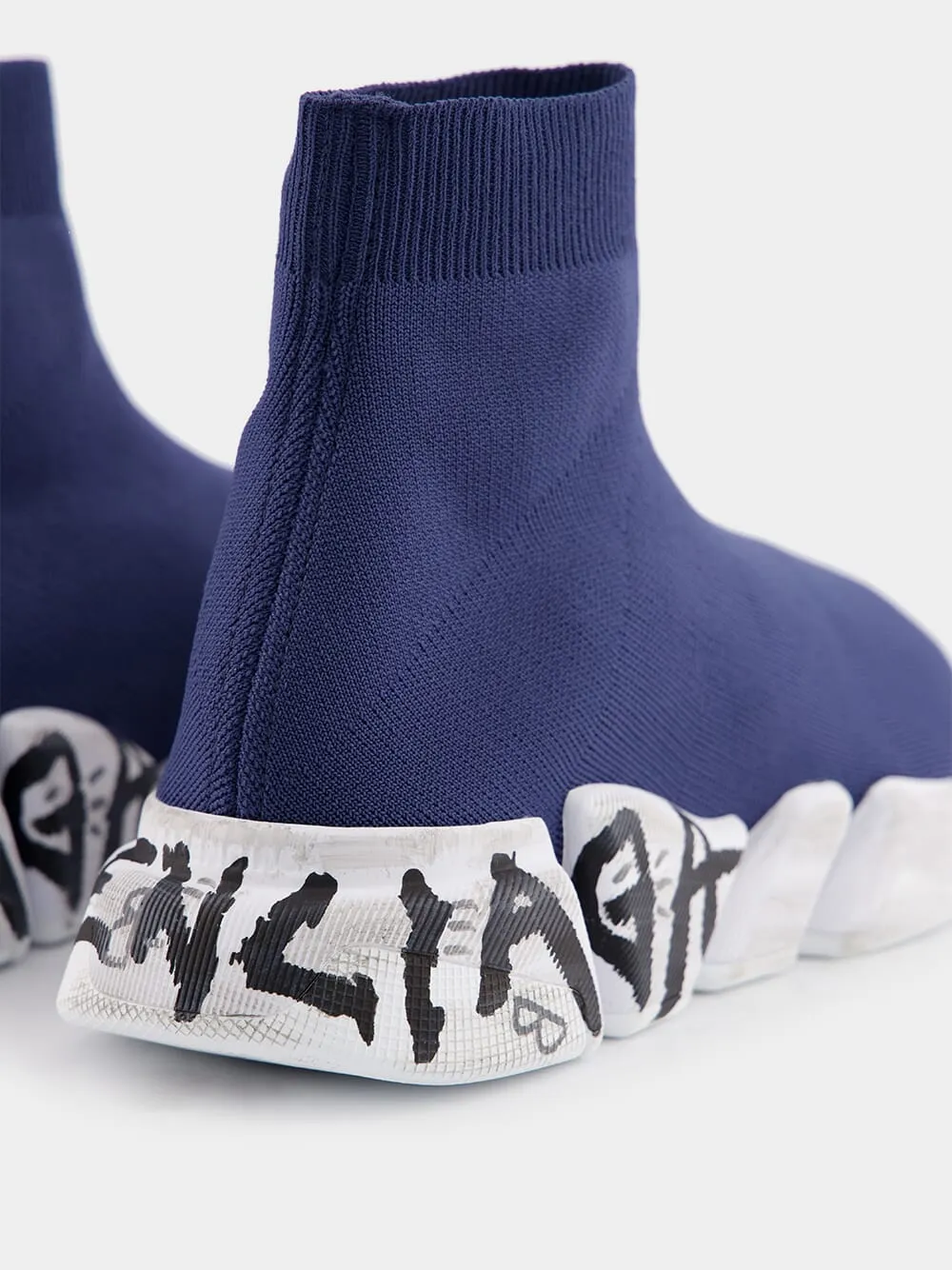 Speed 2.0 Graffiti Blue Sneakers