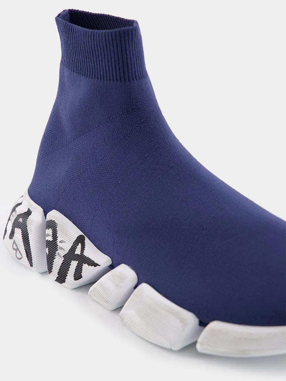 Speed 2.0 Graffiti Blue Sneakers