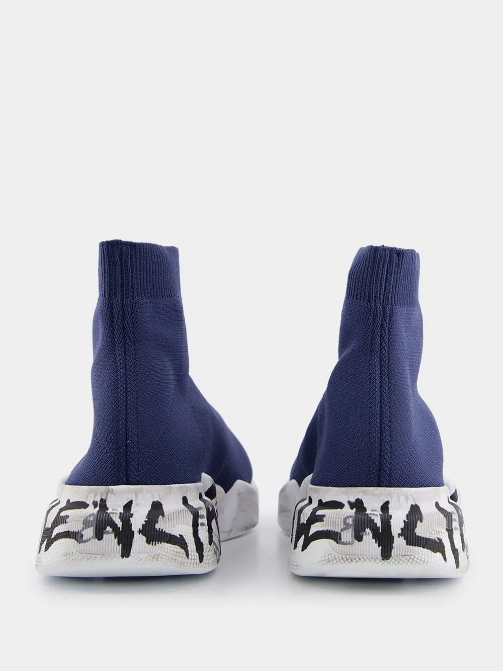 Speed 2.0 Graffiti Blue Sneakers