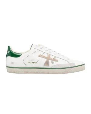 Steven Sneaker 6645 (White w/ Green Detail)