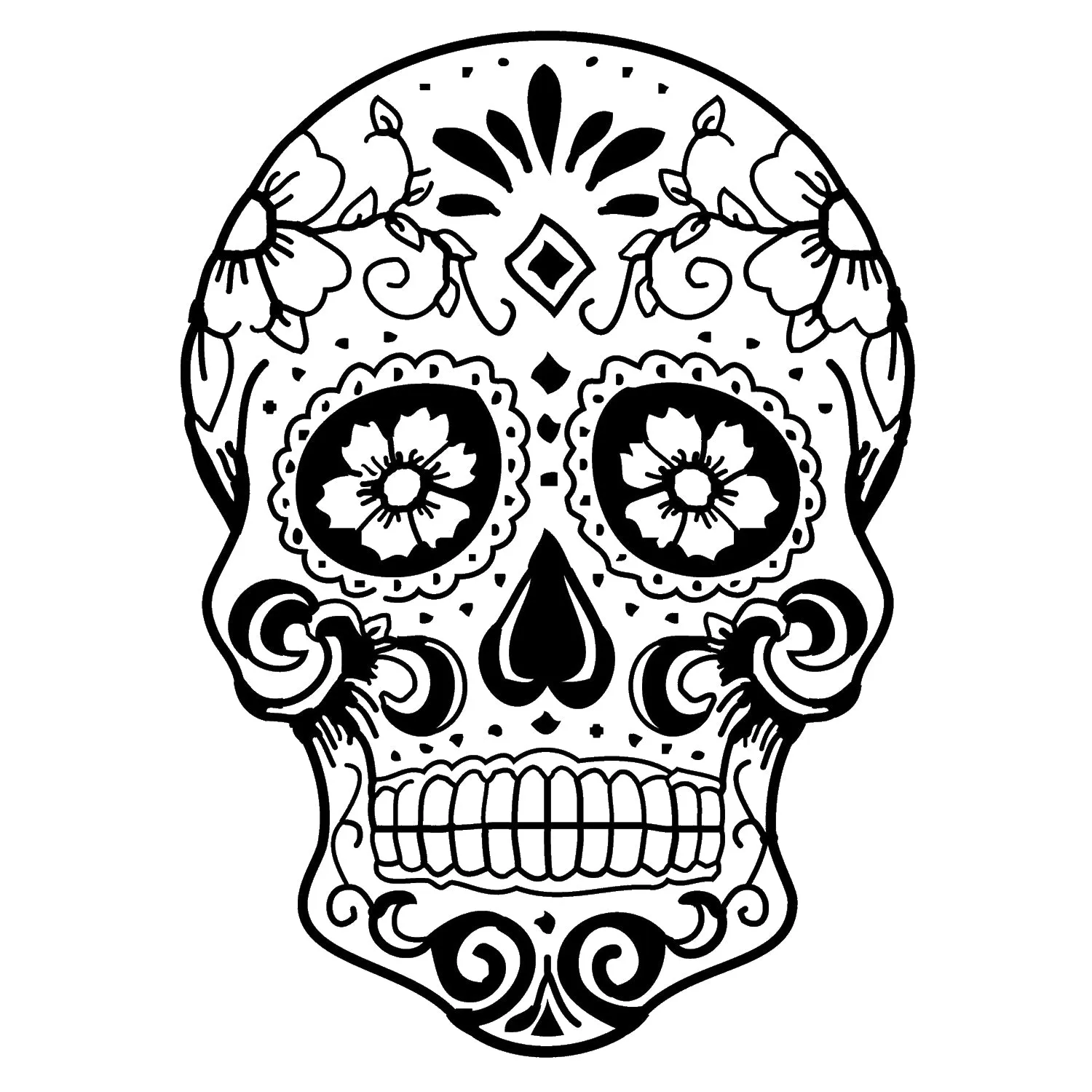 Sugar Skull Women's Long Tank Dress (White)