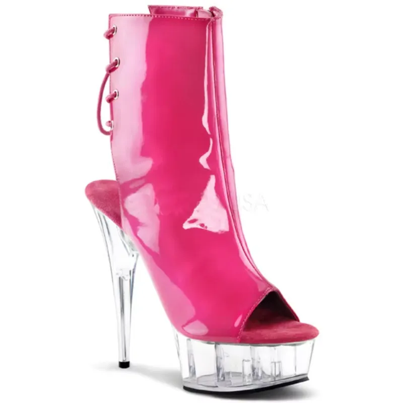 summer women's open toe cool boots shoes 15cm high-heeled shoes