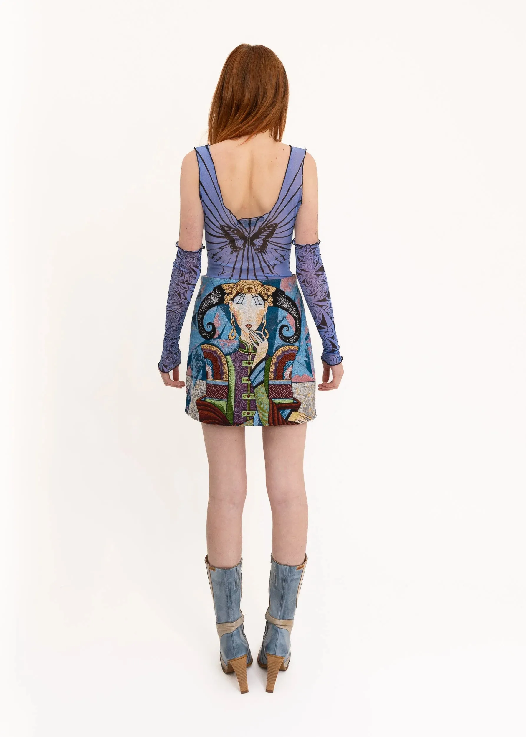 Tapestry mini skirt