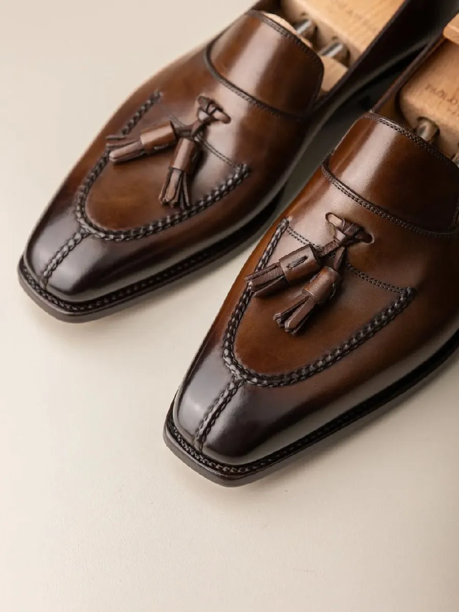 Tassel Casual Leather Slip-on Loafers