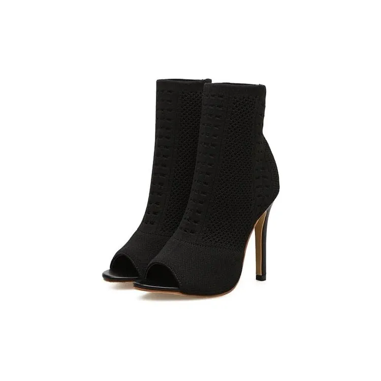 The Harper Open Toe Ankle Boots - Multiple Colors