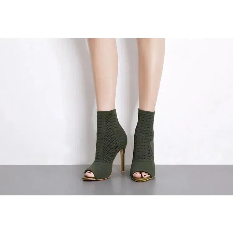 The Harper Open Toe Ankle Boots - Multiple Colors