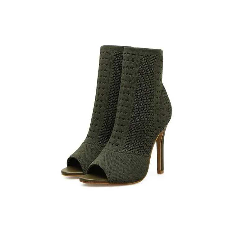 The Harper Open Toe Ankle Boots - Multiple Colors
