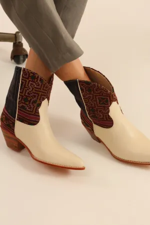 TRIBAL FABRIC SHORT BOOTS IRUS