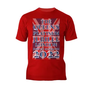UA Queen's Platinum Jubilee London UK Flag Men's T-shirt (Red)