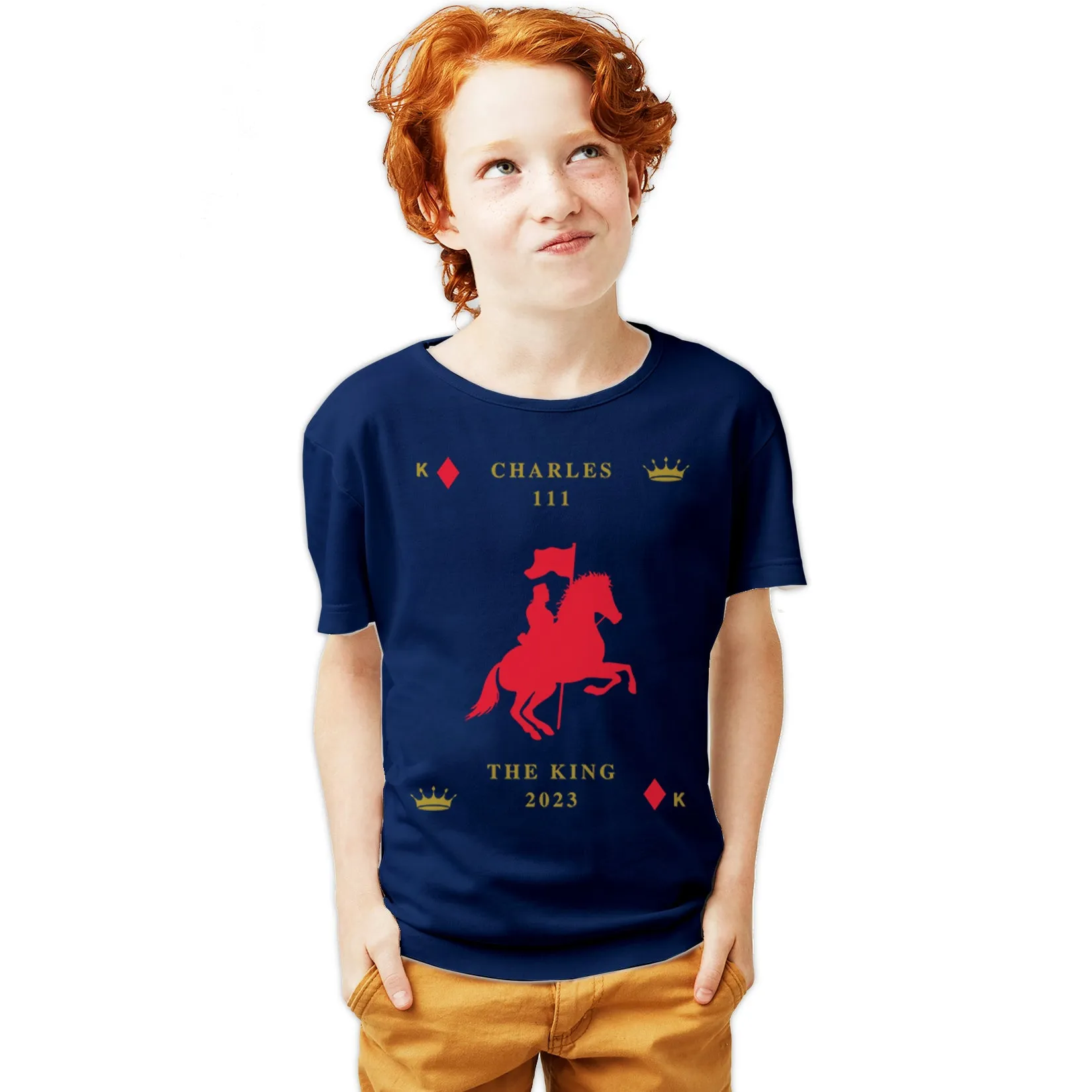 Urban Attitude Kings Coronation 2023 Silhouette Royal Knight Youth T-shirt