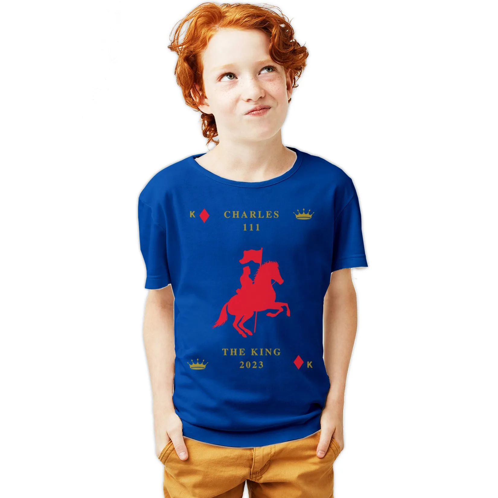 Urban Attitude Kings Coronation 2023 Silhouette Royal Knight Youth T-shirt