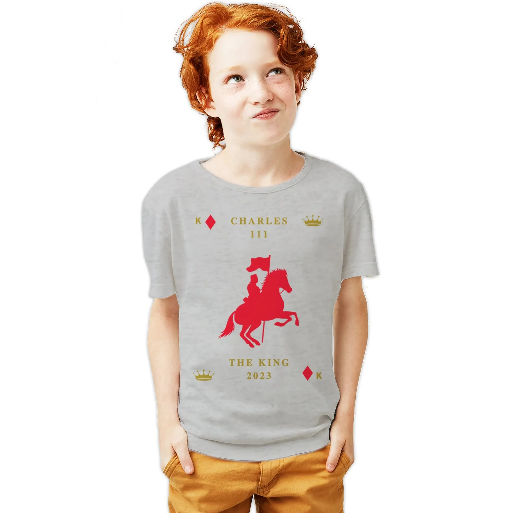 Urban Attitude Kings Coronation 2023 Silhouette Royal Knight Youth T-shirt