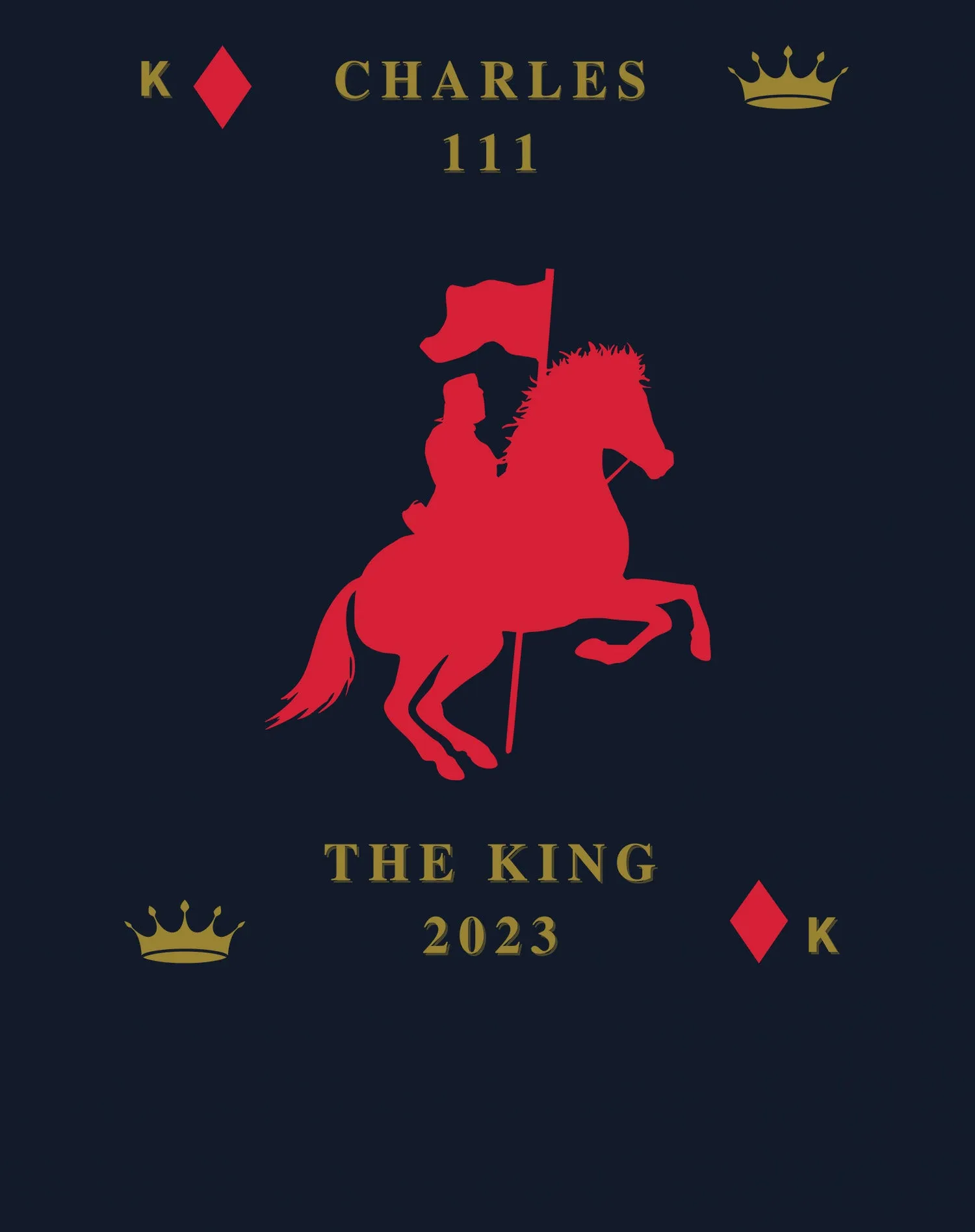 Urban Attitude Kings Coronation 2023 Silhouette Royal Knight Youth T-shirt