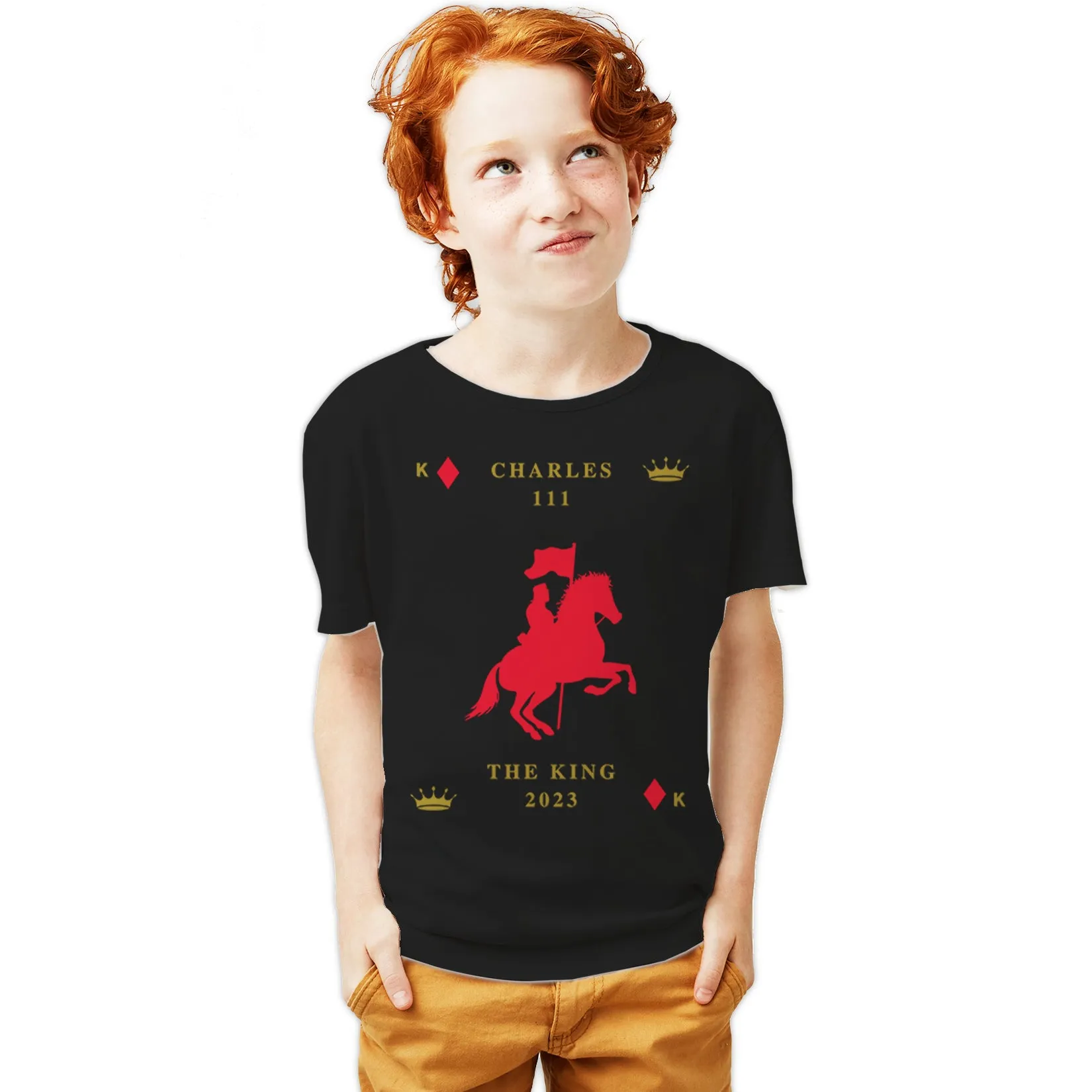 Urban Attitude Kings Coronation 2023 Silhouette Royal Knight Youth T-shirt