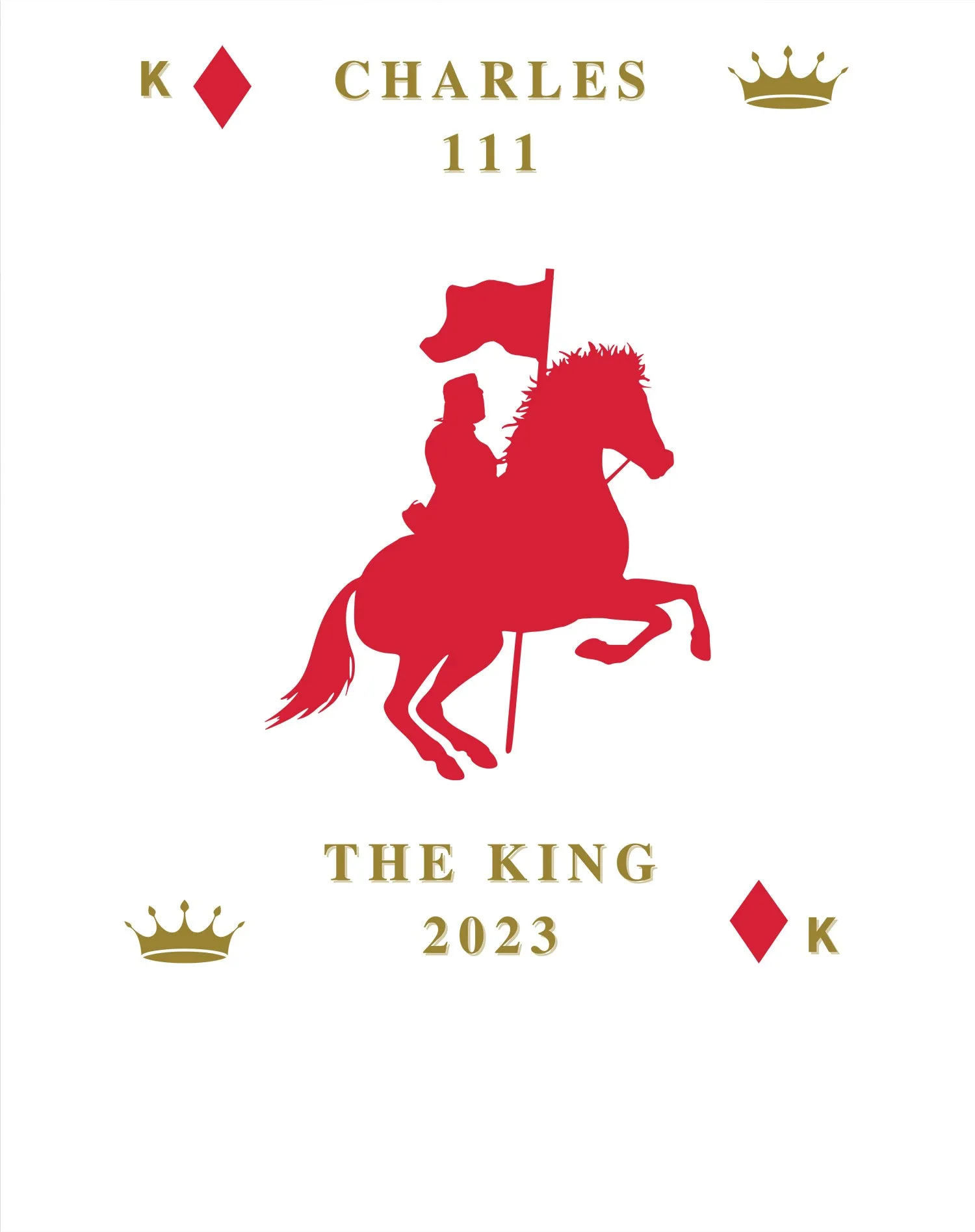 Urban Attitude Kings Coronation 2023 Silhouette Royal Knight Youth T-shirt