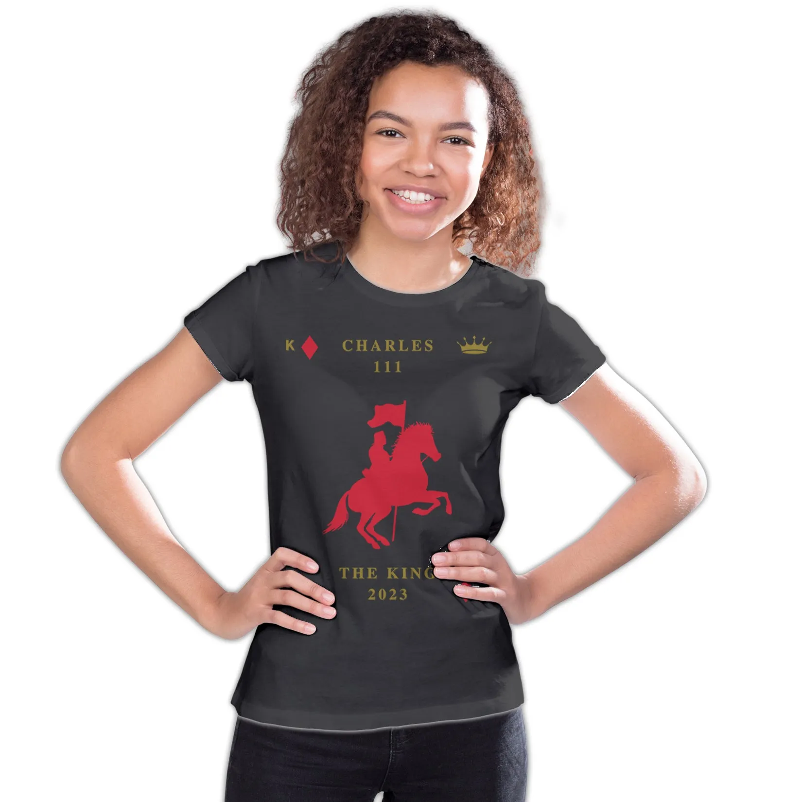 Urban Attitude Kings Coronation 2023 Silhouette Royal Knight Youth T-shirt