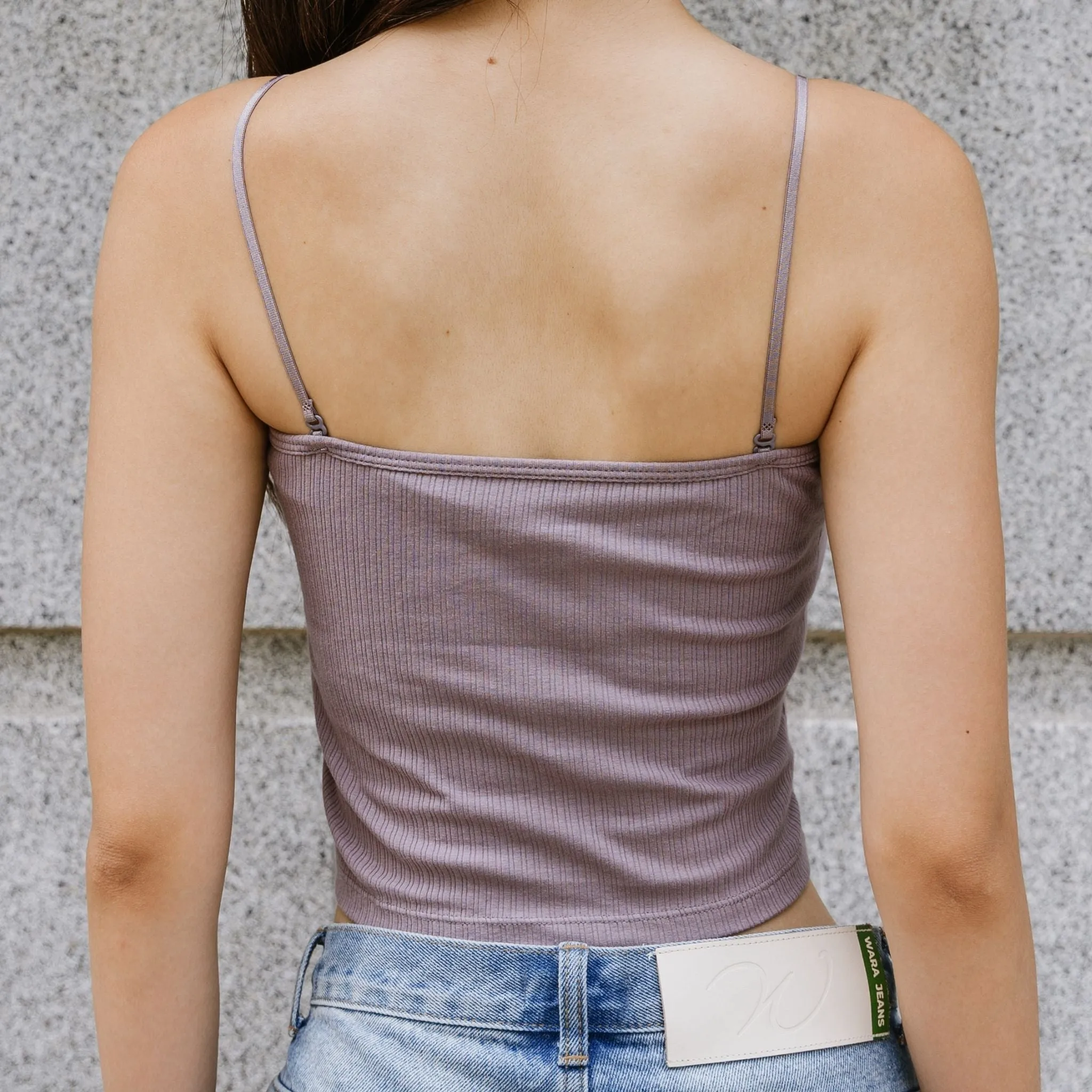 Urban Edge! 2-Way Tube Bra Top (Ribbed Cotton) in Creme Taro