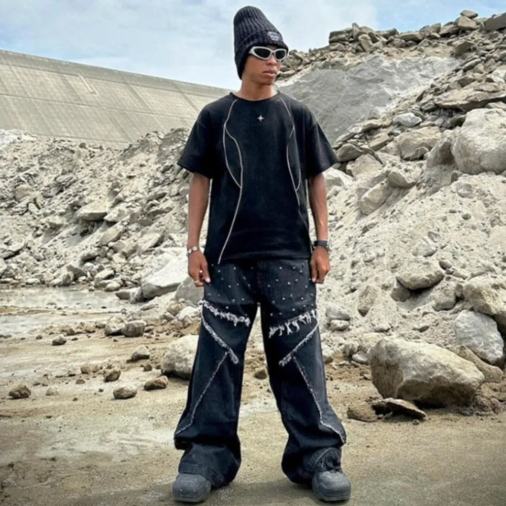 Urban Rivet Paneled Jeans