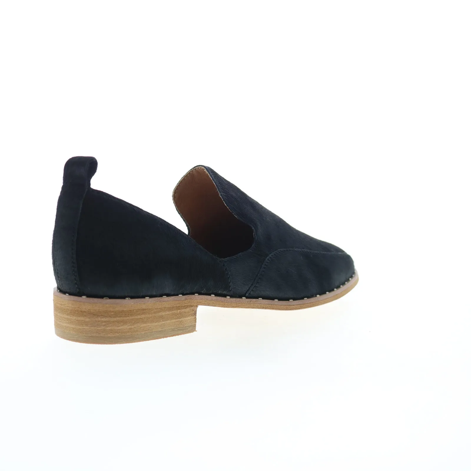 Very Volatile Valegro PVV605 Womens Black Leather Slip On Loafer Flats Shoes
