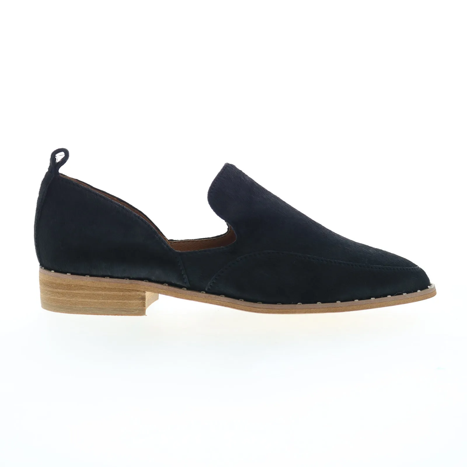Very Volatile Valegro PVV605 Womens Black Leather Slip On Loafer Flats Shoes