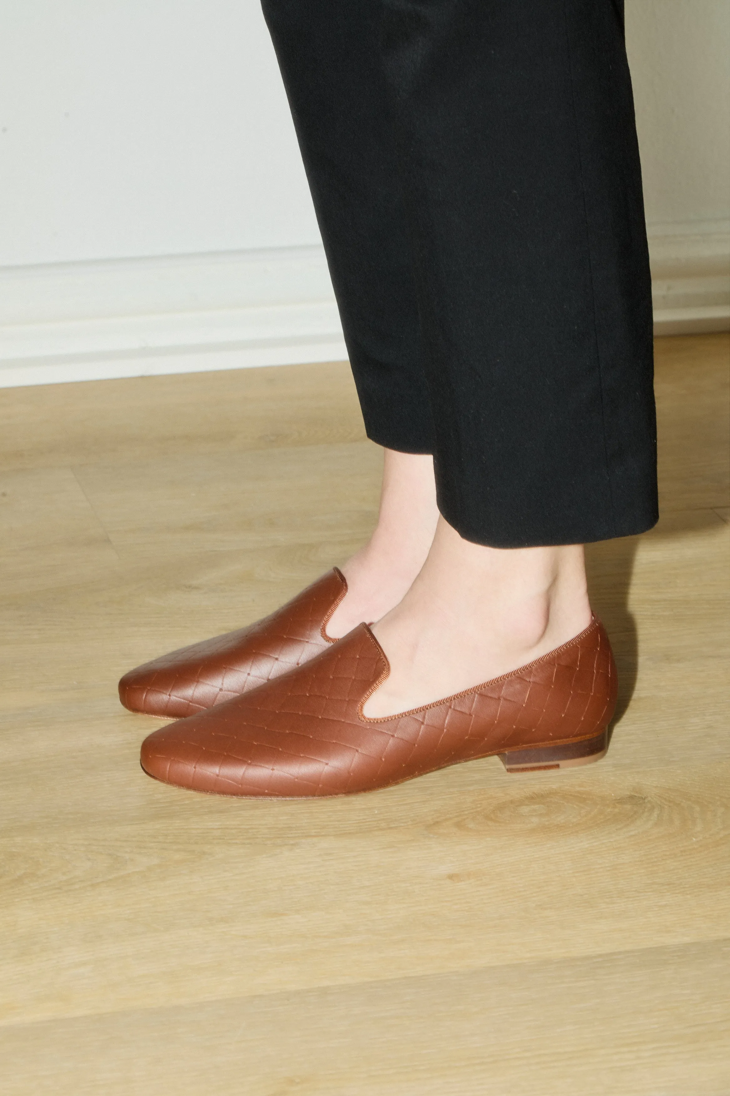 Vincent weaved loafer brown