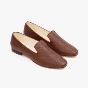 Vincent weaved loafer brown