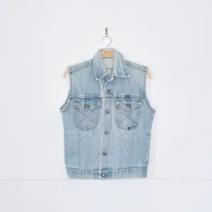 vintage 90s big yank western style denim vest