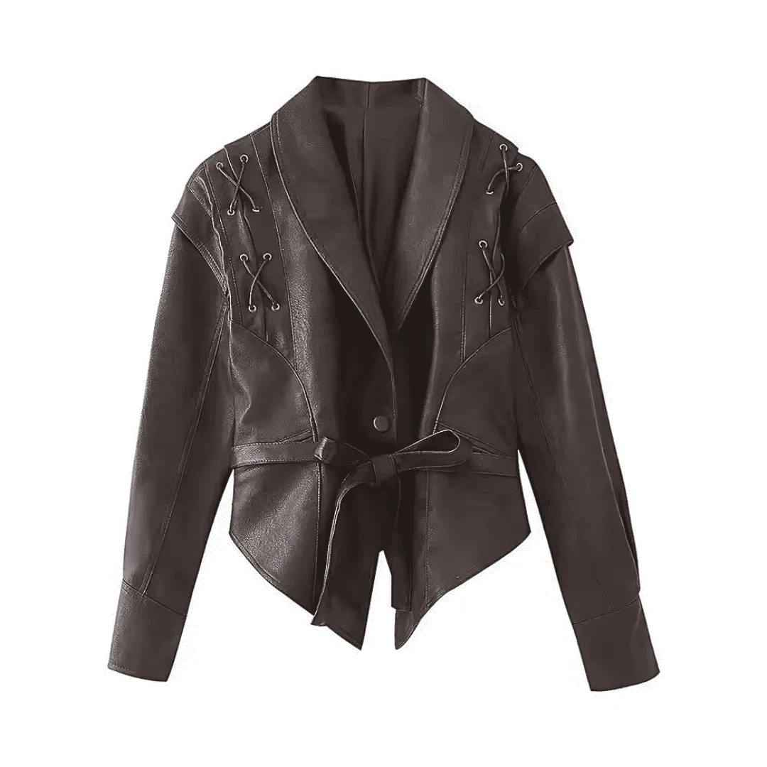 Vintage Biker Faux Leather Jacket