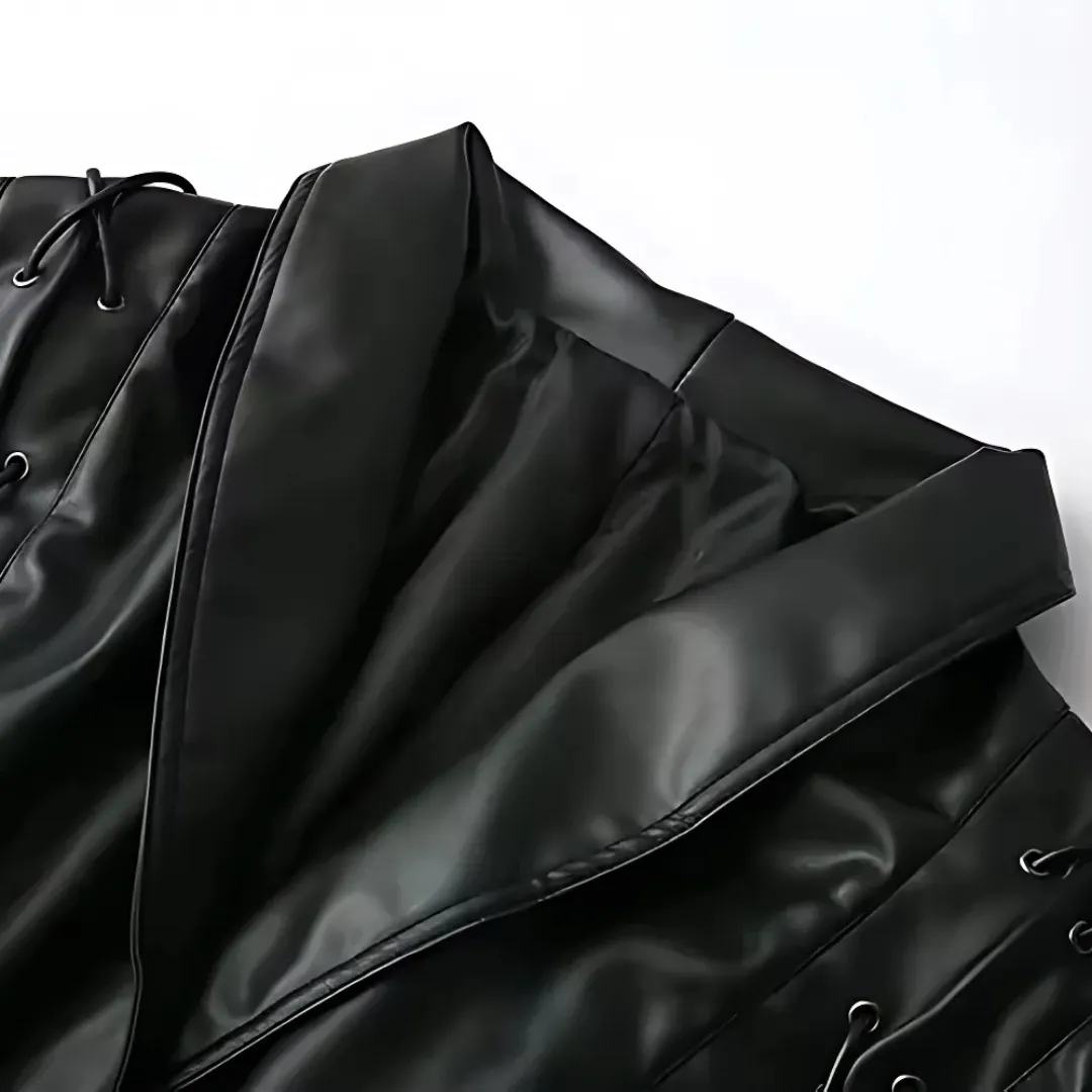 Vintage Biker Faux Leather Jacket