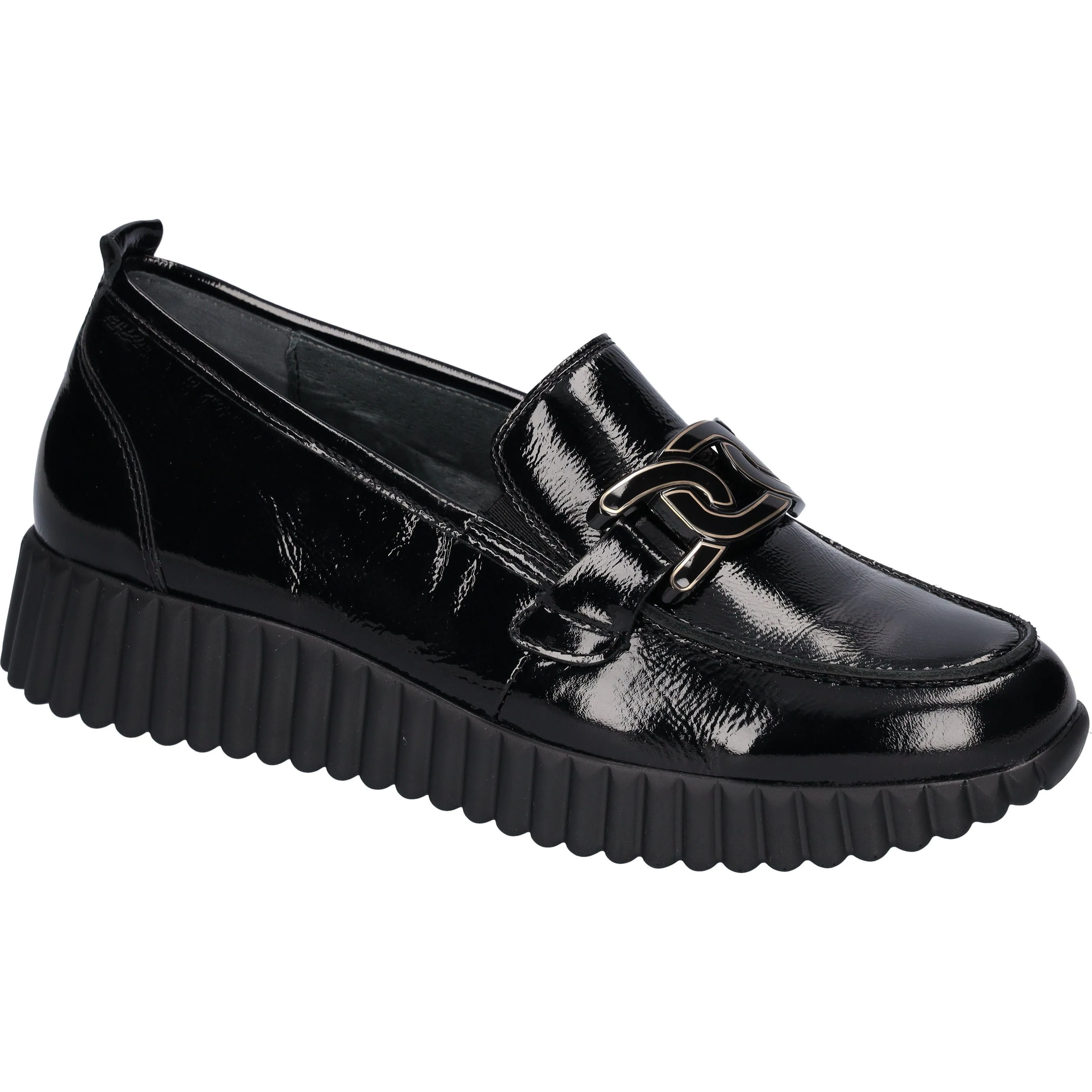 Waldlaufer H-Lorela - Ladies Loafer in Black Patent