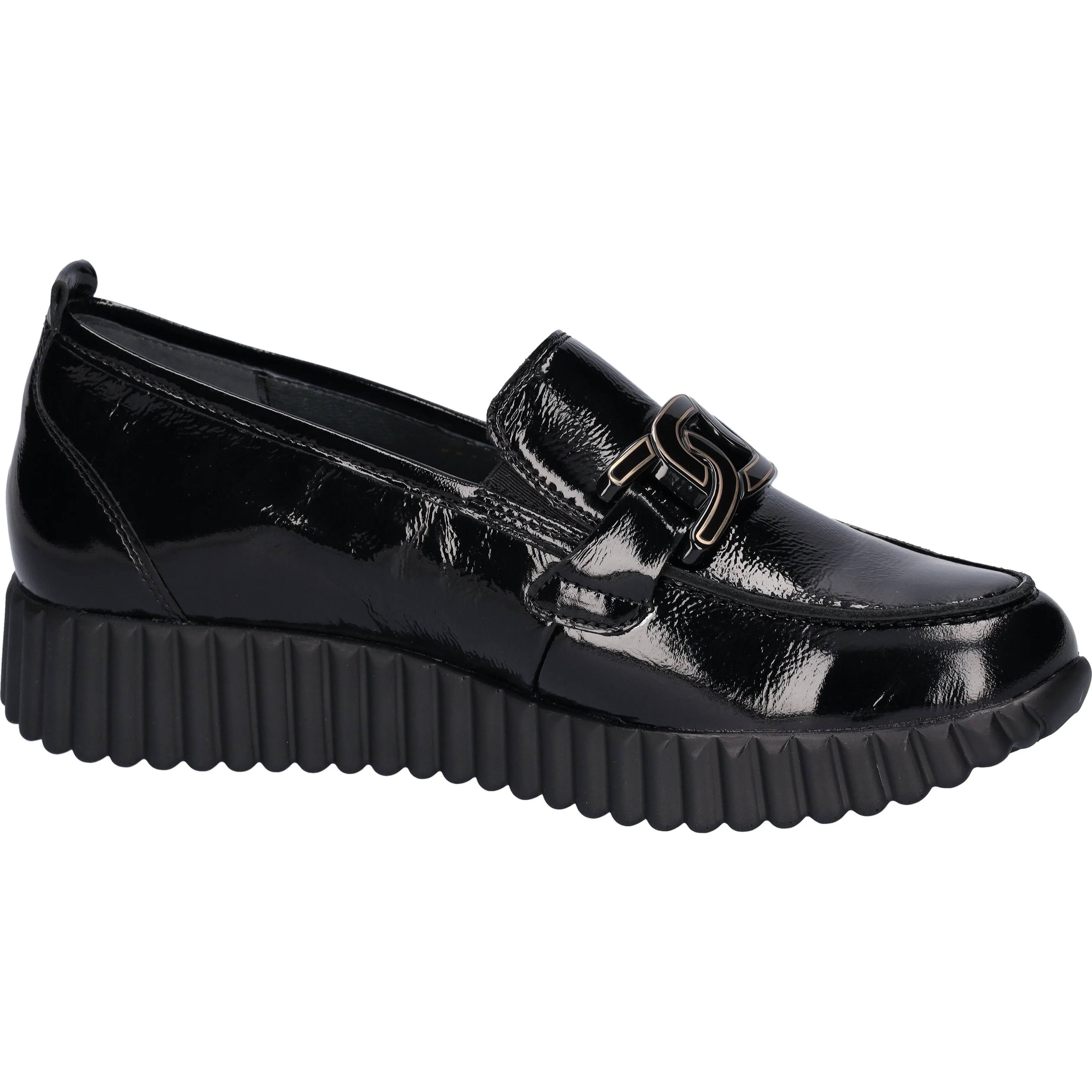 Waldlaufer H-Lorela - Ladies Loafer in Black Patent