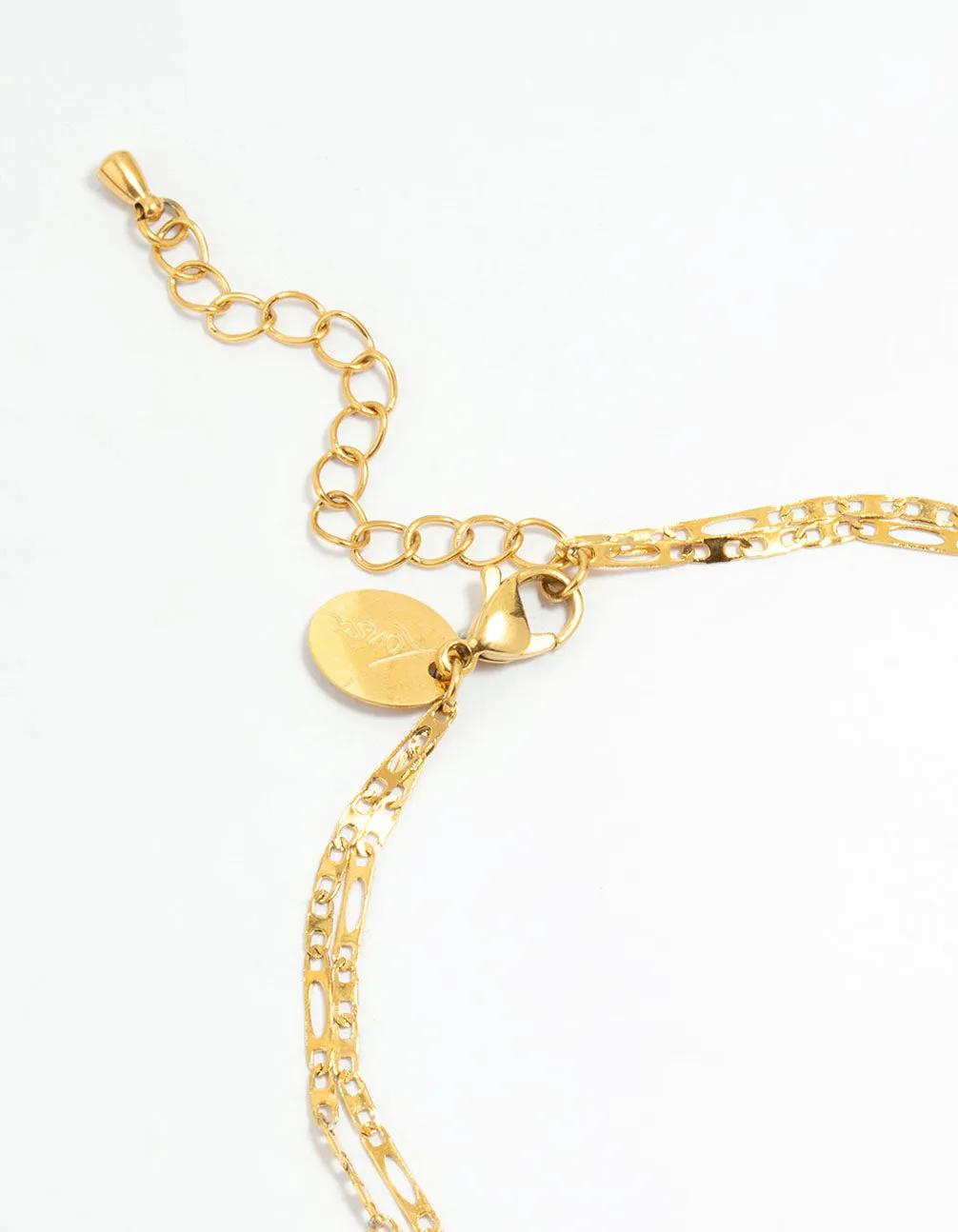 Waterproof Gold Plated Stainless Steel Double Layered Anklet