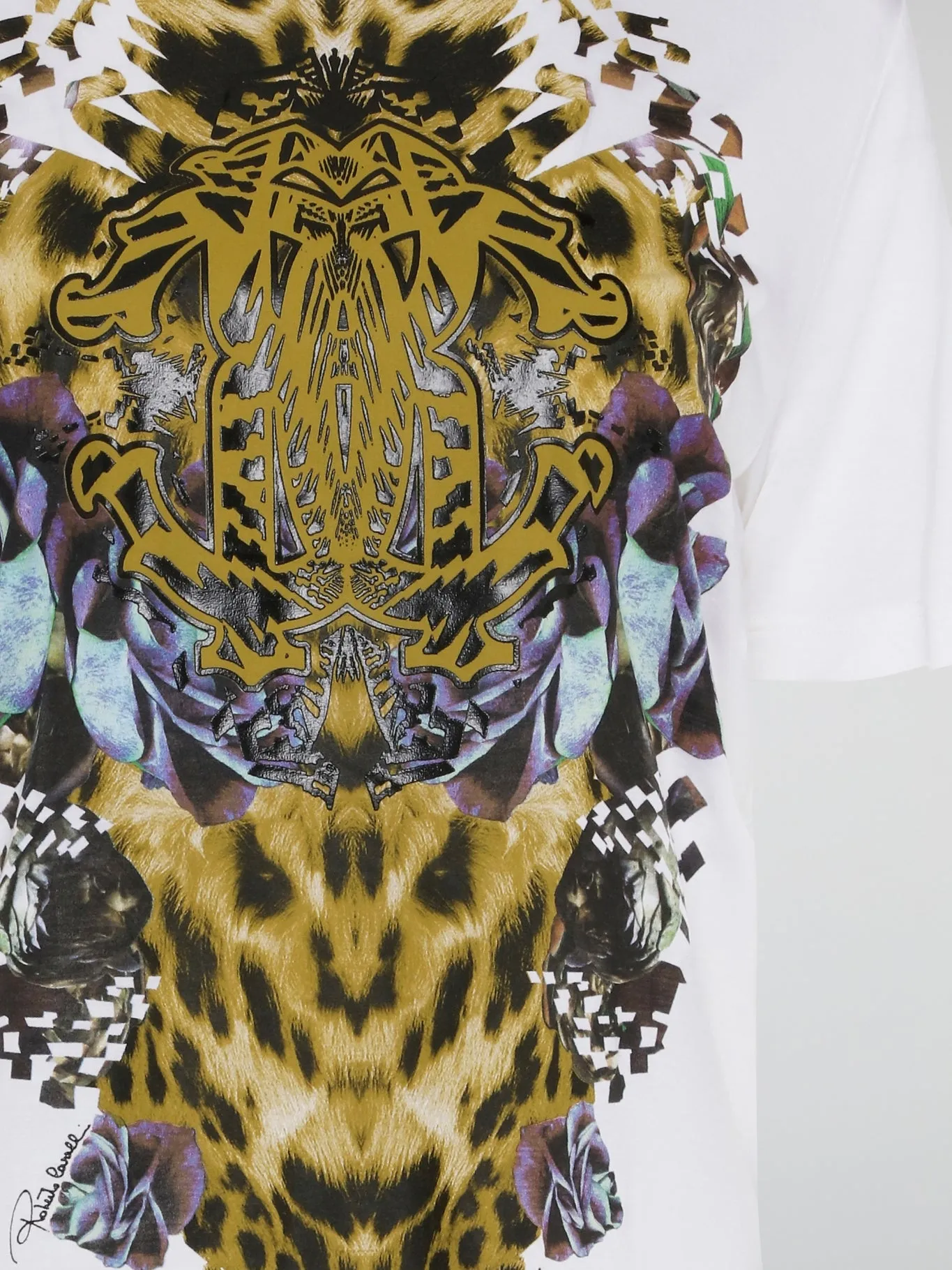 White Printed Oversized T-Shirt