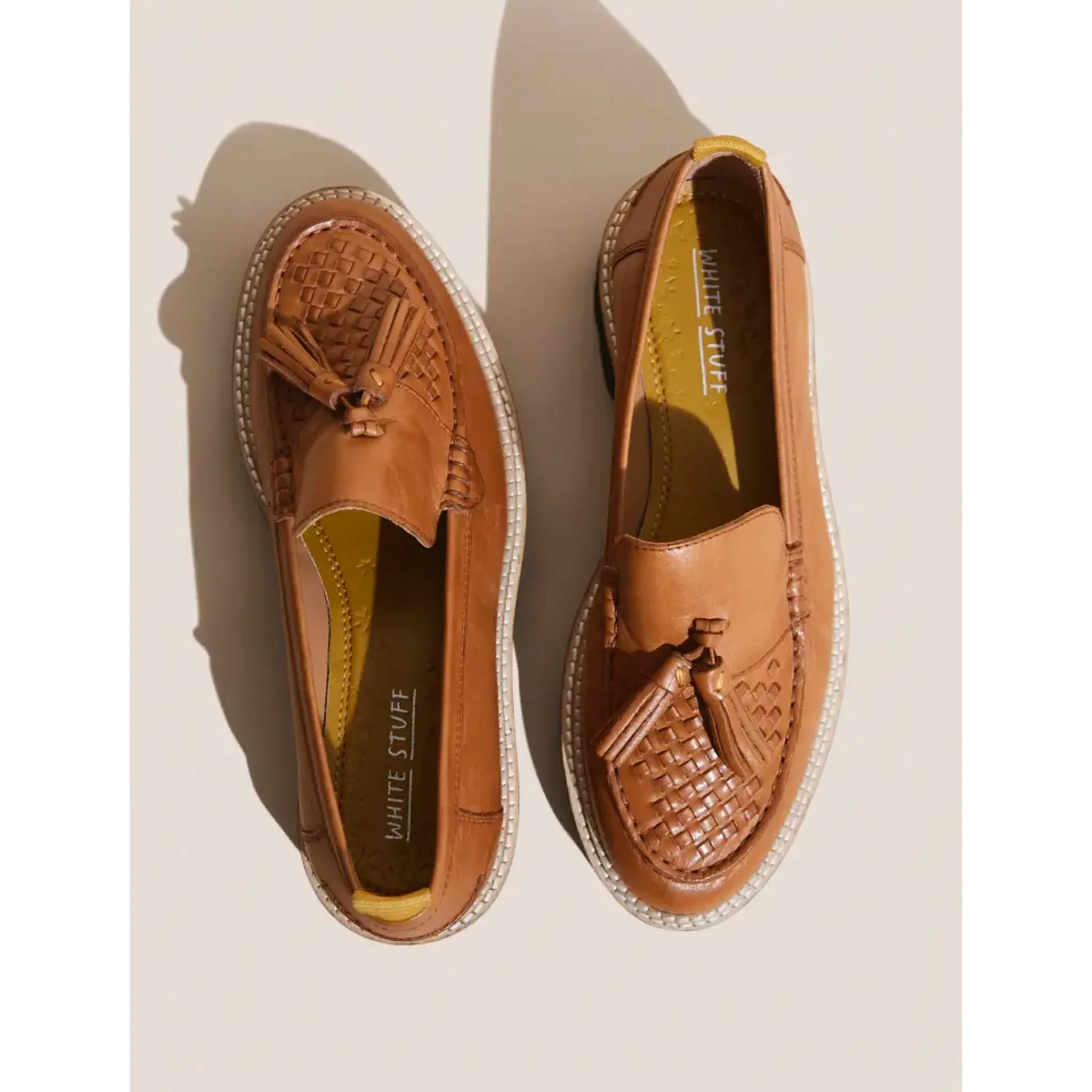 White Stuff Chunky Leather Woven Loafer