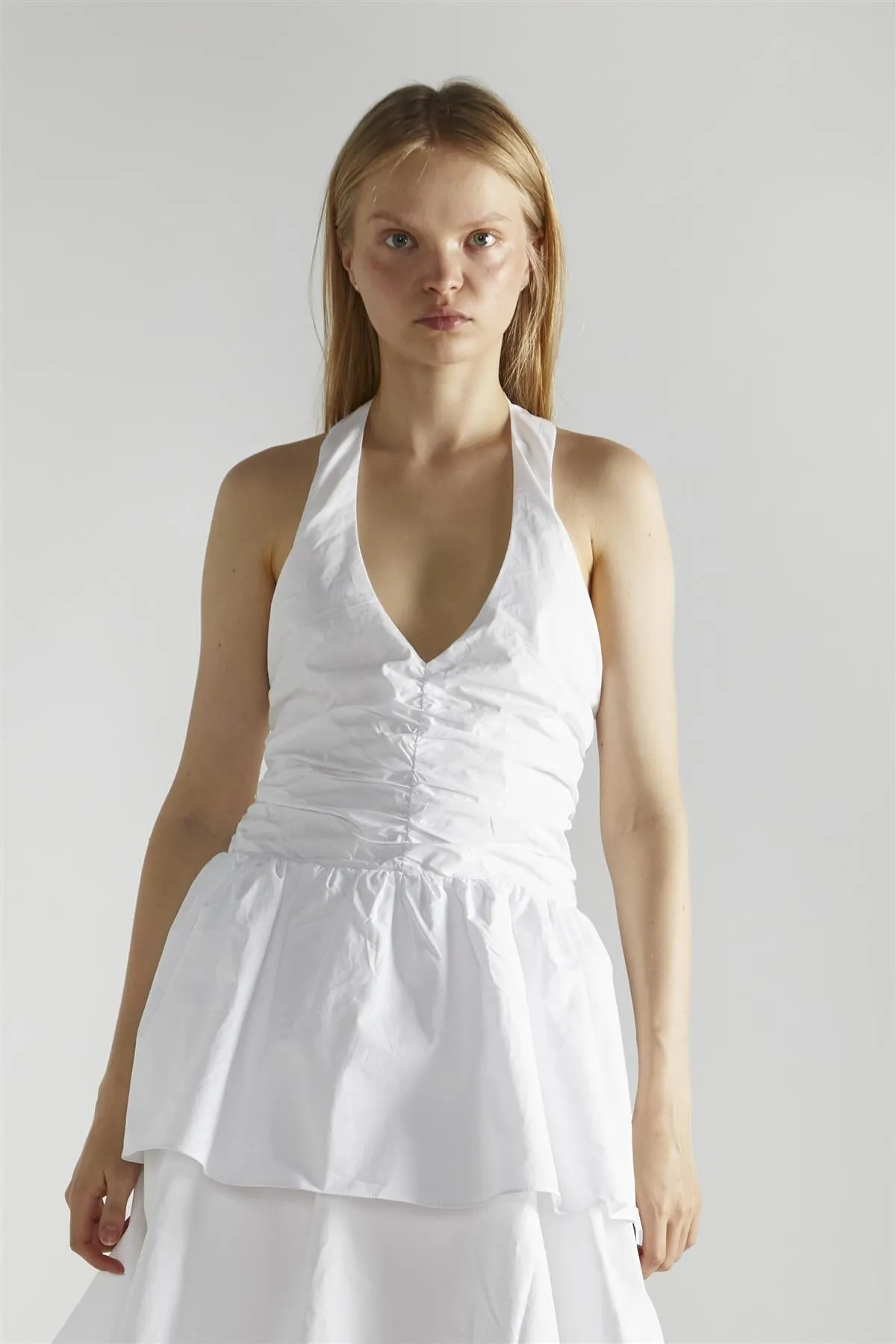 White Tiered Midaxi-Dress