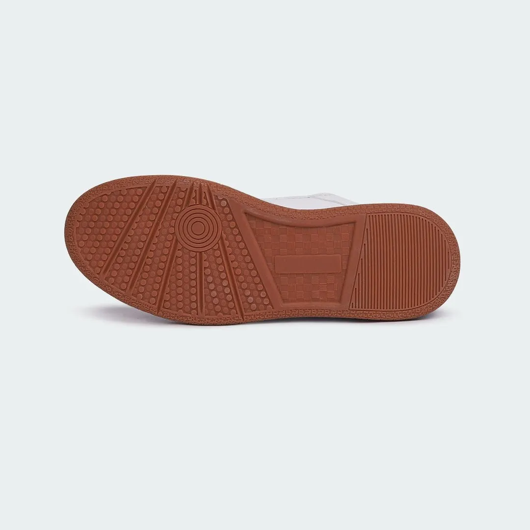 WHITE/BROWN Casual Sneakers for Men (BLAKE 695G)