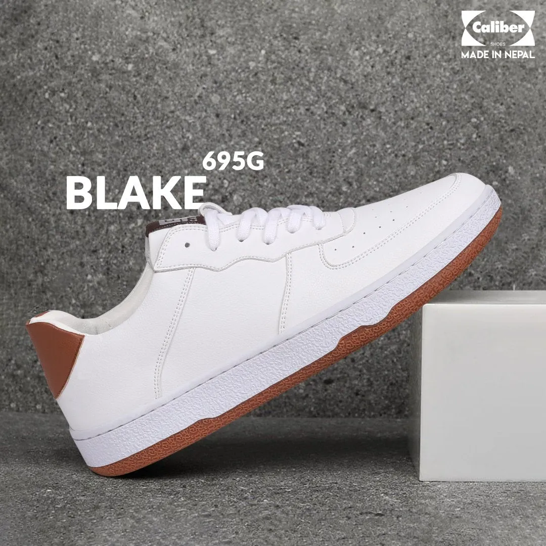 WHITE/BROWN Casual Sneakers for Men (BLAKE 695G)