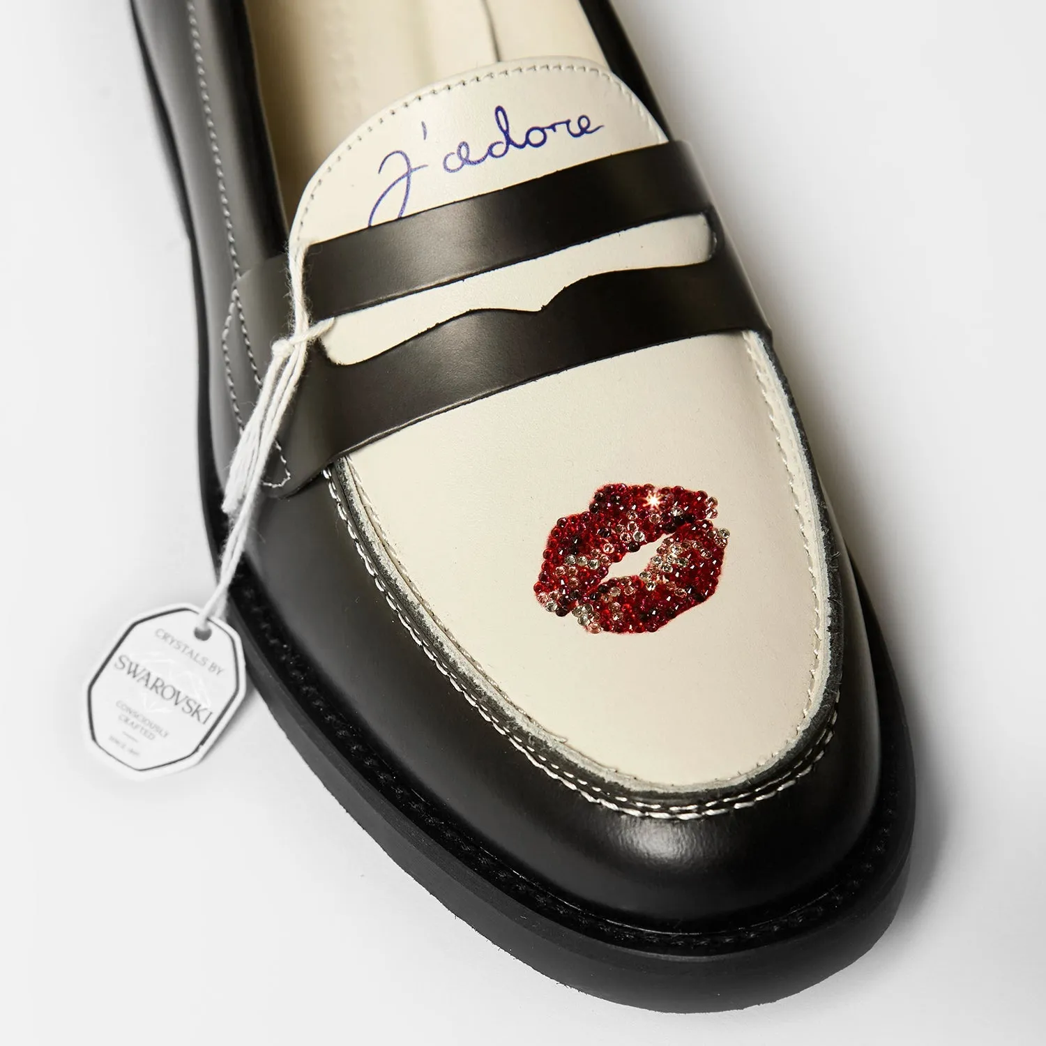 Wilde Swarovski Crystals Kiss Penny Loafer - Women's
