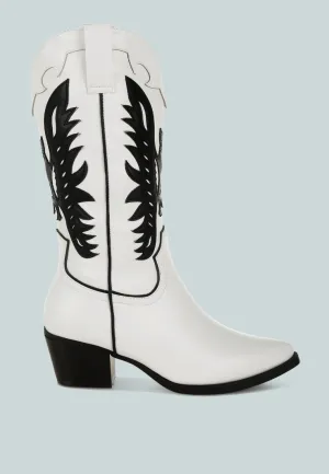 Winged Patchwork Cowboy Boots By RAG