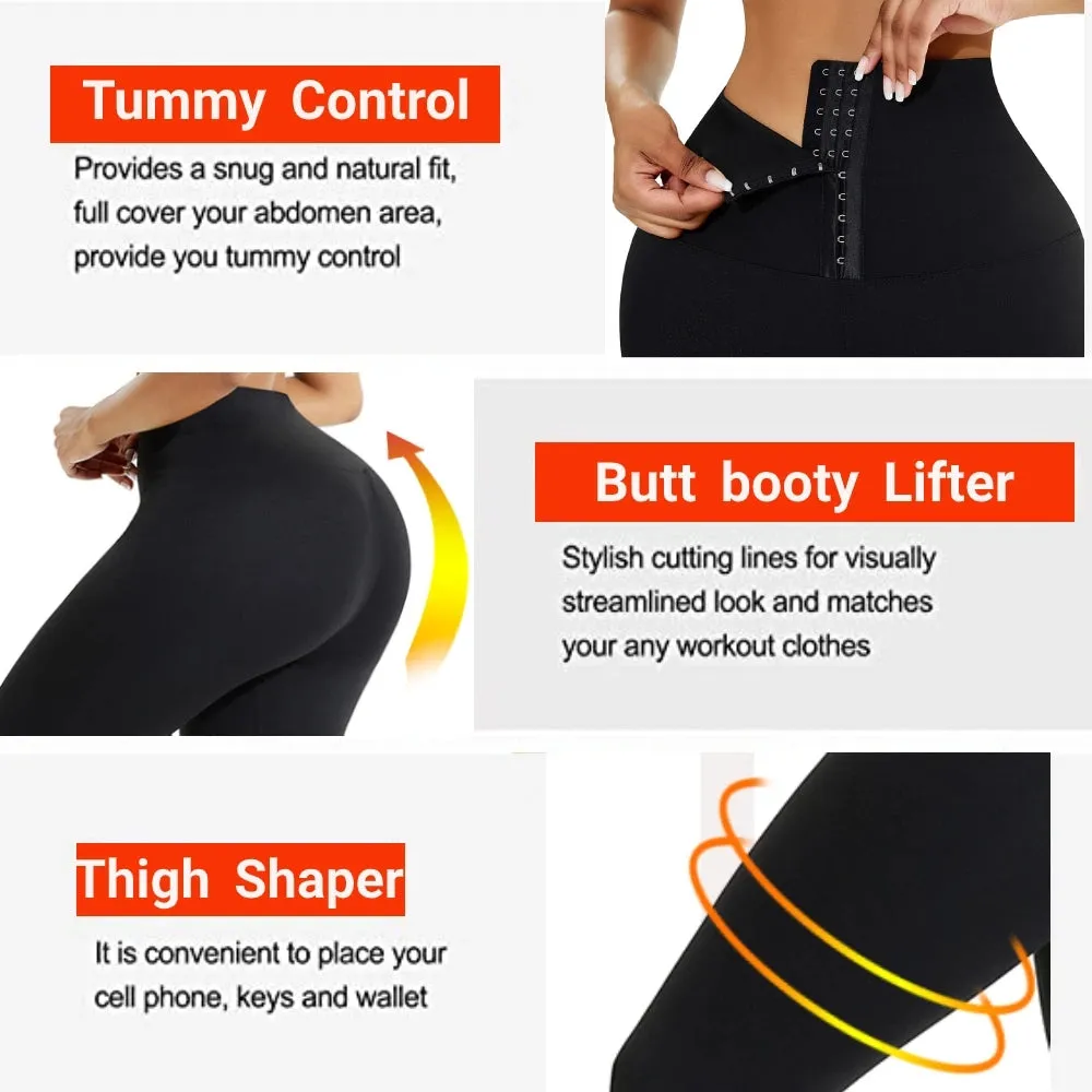 Women Fitness Compression Tight Slim Waist Trimmer High Waist Yoga Pants Waist Trainer Corset
