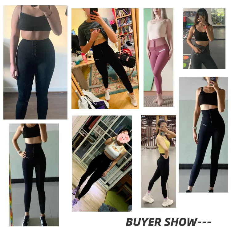 Women Fitness Compression Tight Slim Waist Trimmer High Waist Yoga Pants Waist Trainer Corset