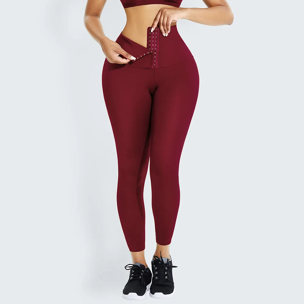 Women Fitness Compression Tight Slim Waist Trimmer High Waist Yoga Pants Waist Trainer Corset